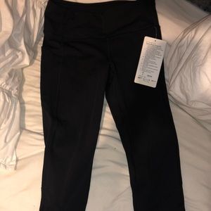 Brand New Black Lululemon Cropped Leggings